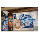 LL - Assorted Cleaning Supplies & Paper Towels - Household Essentials