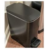 LL - Simplehuman Trash Can Pair - Stainless Steel & Small Black Pedal Bin