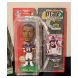 LL - Randy Moss Figurines Pair - Marshall University Starting Lineup & NFL 2001 Play Makers
