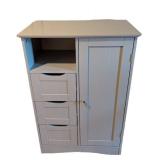 UL - Grey Beadboard Storage Cabinet