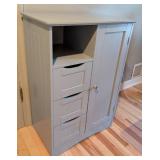UL - Grey Beadboard Storage Cabinet