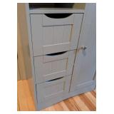 UL - Grey Beadboard Storage Cabinet