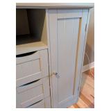 UL - Grey Beadboard Storage Cabinet