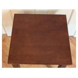 UL - Solid Wood Side Table -  Dark Brown Finish