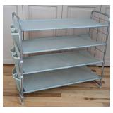MB - 4-Tier Fabric Shoe Organizer Rack, Metal Frame