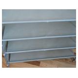 MB - 4-Tier Fabric Shoe Organizer Rack, Metal Frame