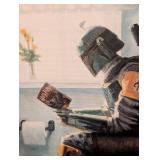LL - Buckl 8x10 Canvas Print - Humorous Mandalorian-Inspired Bathroom Artwork