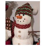 LL - Santa & Snowman Christmas Decor Set - 18-Inch Snowman Centerpiece & Salt & Pepper Shakers