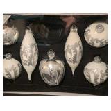 LL - Assorted Holiday Ornaments - Glass & Glitter Balls, Silver & Gold Sets, Pinecones