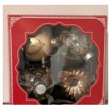 LL - Assorted Holiday Ornaments - Glass & Glitter Balls, Silver & Gold Sets, Pinecones