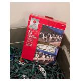 LL - Holiday Lights Assortment - 60 Micro LED String Lights, Outdoor Battery Box, 75 Clips