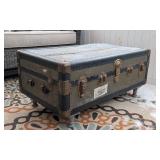 P - Vintage Trunk Coffee Table , Riveted Edges