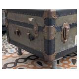 P - Vintage Trunk Coffee Table , Riveted Edges