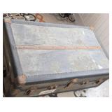 P - Vintage Trunk Coffee Table , Riveted Edges