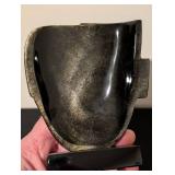 LL -Black Obsidian Stone Hand Carved Teotihuacan Mask