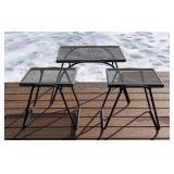 BY - Three Metal Patio Side Tables (Lot of 3)