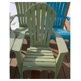 BY - Plastic Adirondack Chairs (Lot of 5) - Outdoor Patio Set