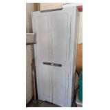 G - Plastic Storage Cabinet - 30W x 18D x 71H - Light Gray