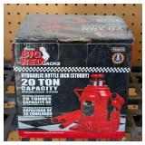 G - Torin Big Red Jacks 20-Ton Hydraulic Bottle Jack (Stubby) 92007A w/ Lift Handle, Boxed