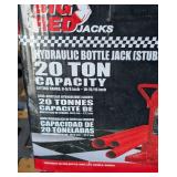 G - Torin Big Red Jacks 20-Ton Hydraulic Bottle Jack (Stubby) 92007A w/ Lift Handle, Boxed
