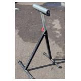 G - Folding Roller Stand - Steel Triangular Base with Red Locking Lever & Top Roller