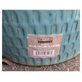 G - Master Garden Boje Vasum Planter Blue Ceramic Planters, 3-Pack