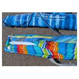 G - Tommy Bahama Beach Umbrella (2) & AmSun Beach Umbrella (1) - Blue Tropical Print