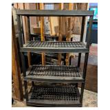 LL - Plastic Storage Shelf - 4-Tier, 36 x 16 x 56 in, Black