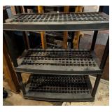 LL - Plastic Storage Shelf - 4-Tier, 36 x 16 x 56 in, Black