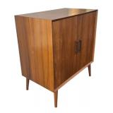 LR - West Elm Bar Cabinet - Mid-Century Modern Style Walnut