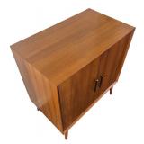 LR - West Elm Bar Cabinet - Mid-Century Modern Style Walnut
