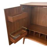 LR - West Elm Bar Cabinet - Mid-Century Modern Style Walnut