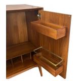 LR - West Elm Bar Cabinet - Mid-Century Modern Style Walnut