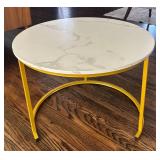 LR - Round Faux Marble Nesting Accent Tables