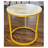 LR - Round Faux Marble Nesting Accent Tables