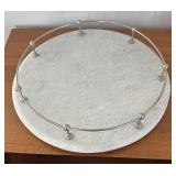 LR - Pottery Barn Windsor Lazy Susan with Assorted Barware