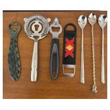 LR - Pottery Barn Windsor Lazy Susan with Assorted Barware