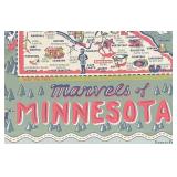 LR - Marvels of Minnesota Print - Framed Map Illustration