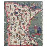 LR - Marvels of Minnesota Print - Framed Map Illustration