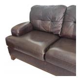 LR - Brown Leather Sofa