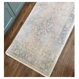 K - Blue & Cream Runner Rug