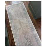 K - Blue & Cream Runner Rug