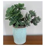 LR - Tag Vase with Faux Succulents Arrangement