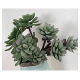 LR - Tag Vase with Faux Succulents Arrangement