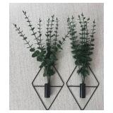BR1 - Trio of Wall Mount Faux Greenery