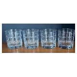 BR1 - Four Anchor Hawking Manchester Plaid Lowball Glasses