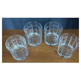 BR1 - Four Anchor Hawking Manchester Plaid Lowball Glasses