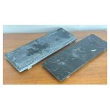 BR1 - Two Pottery Barn Raw-Edge Slate & Wooden Charcuterie Boards