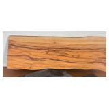 BR1 - Two Pottery Barn Raw-Edge Slate & Wooden Charcuterie Boards