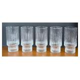 K - Ribbed Glass Tumblers - Set of 5